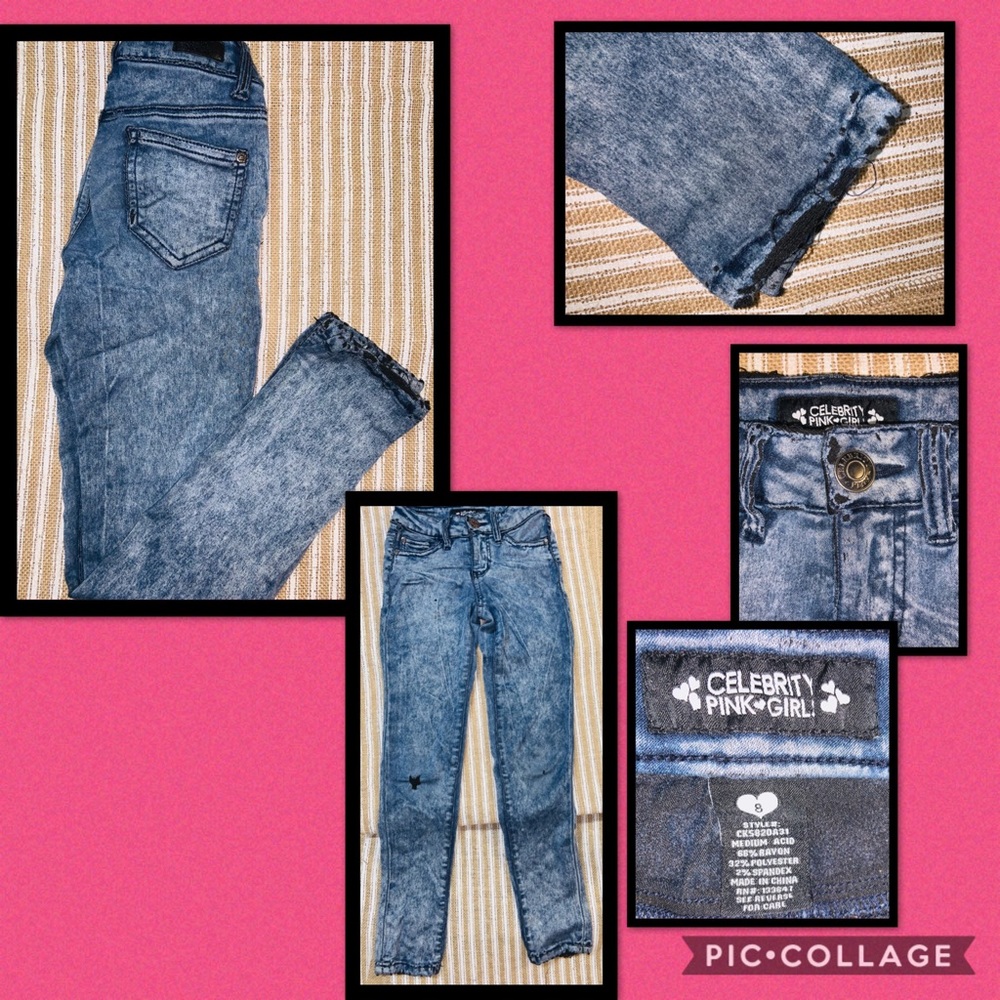•Celebrity Pink Girls Distressed Jeans•